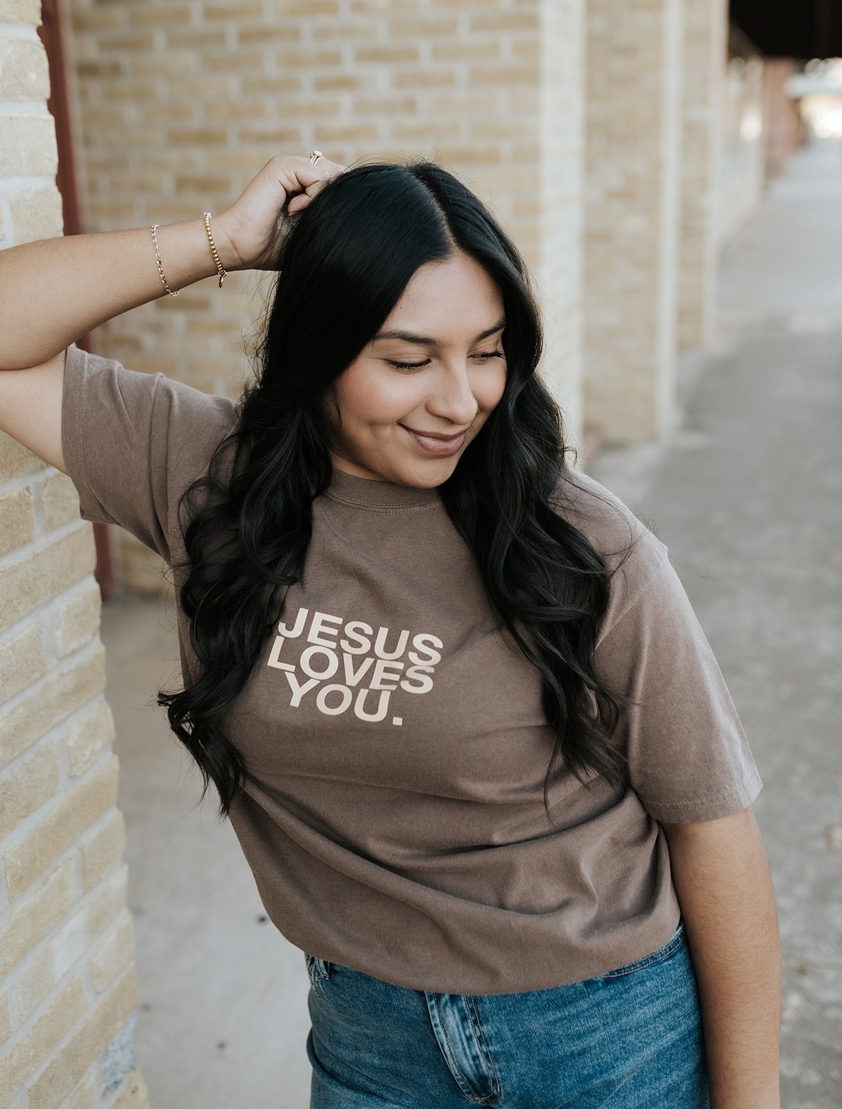 Jesus Loves You Espresso Tee - Southern Soule Designs