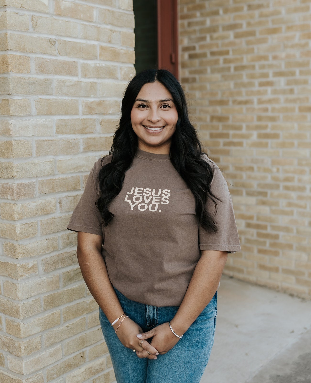 Jesus Loves You Espresso Tee - Southern Soule Designs