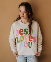 Jesus Loves You Sweatshirt - Southern Soule Designs