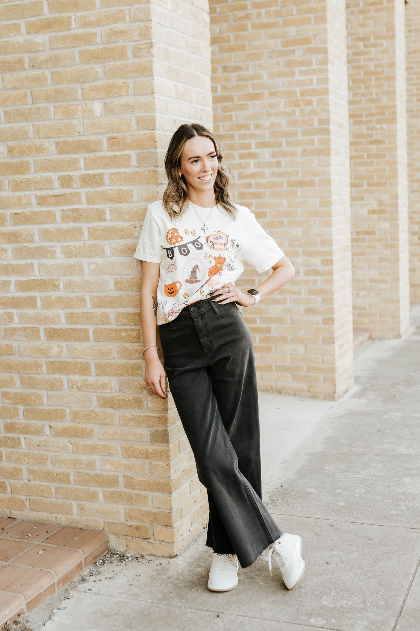 Boo Halloween Collage Tee