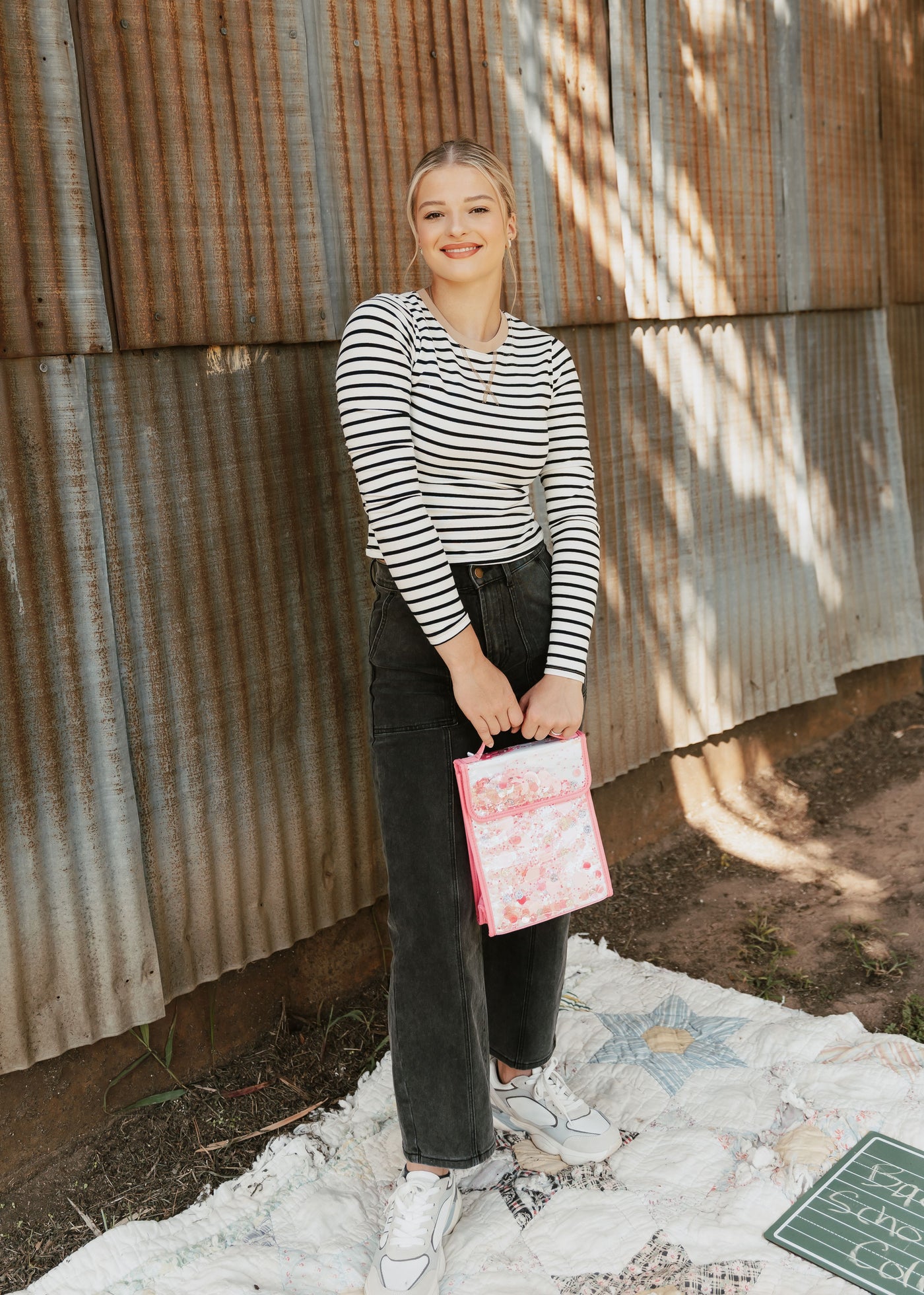 Pink Party Confetti Insulated Lunchbox
