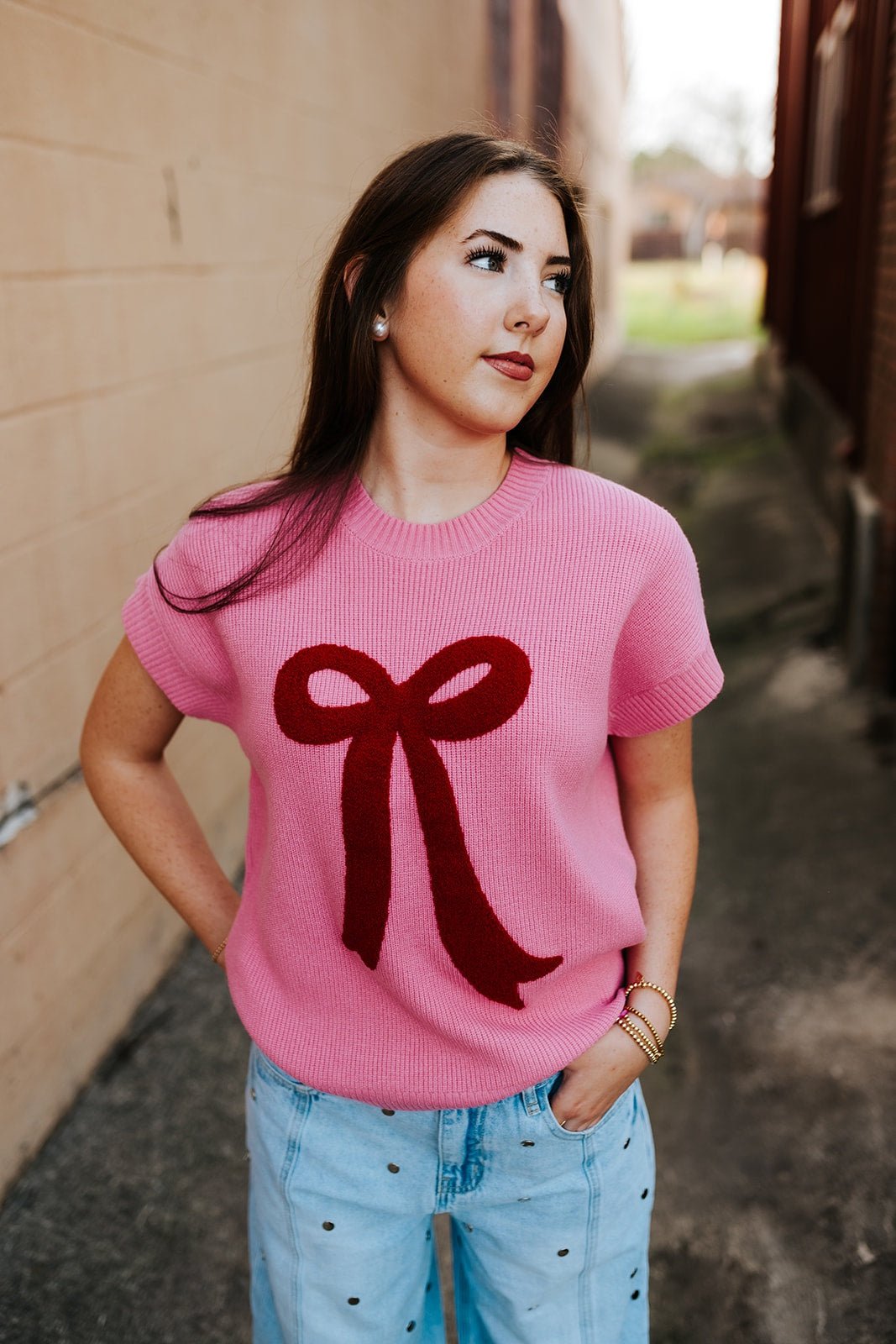 Josie Boucle Bow Sweater - Southern Soule Designs