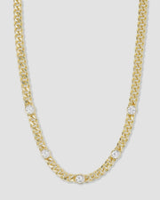 Julian 5 Diamonds Necklace 18" Gold - Southern Soule Designs
