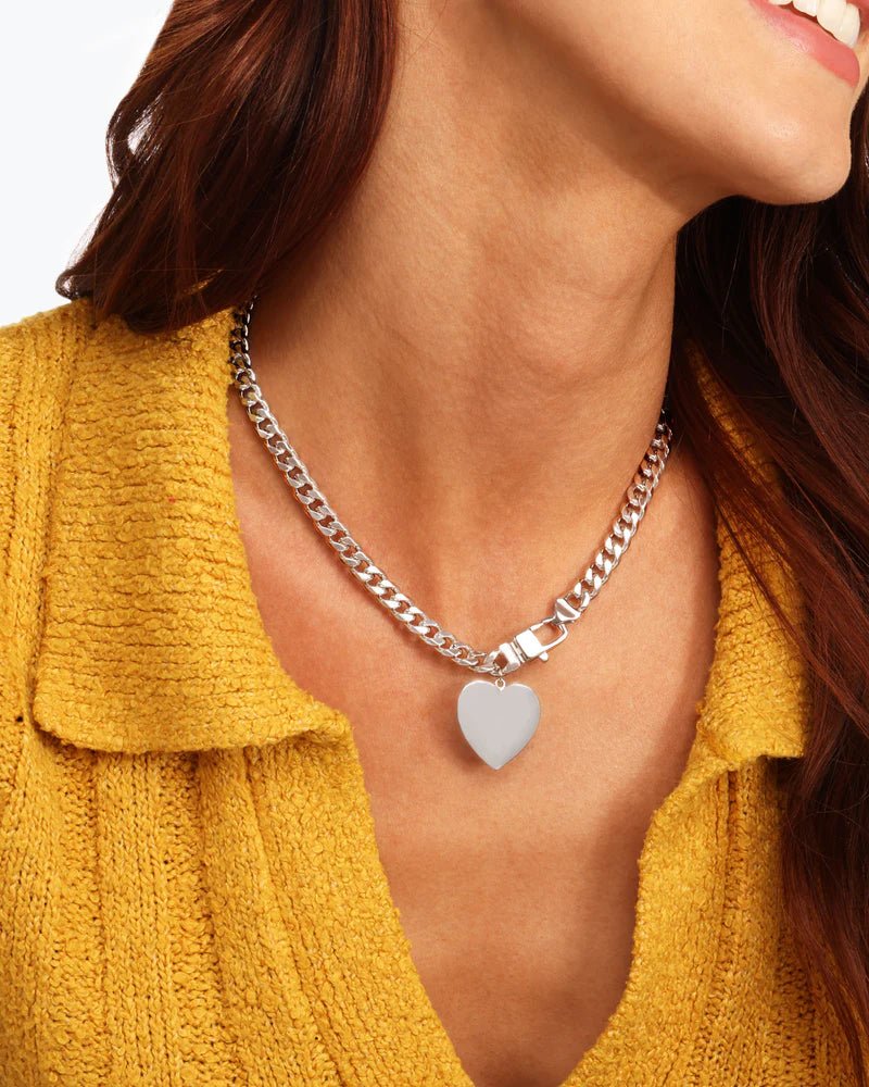 Julian XL Heart Cuban Chain Necklace 16" - Southern Soule Designs