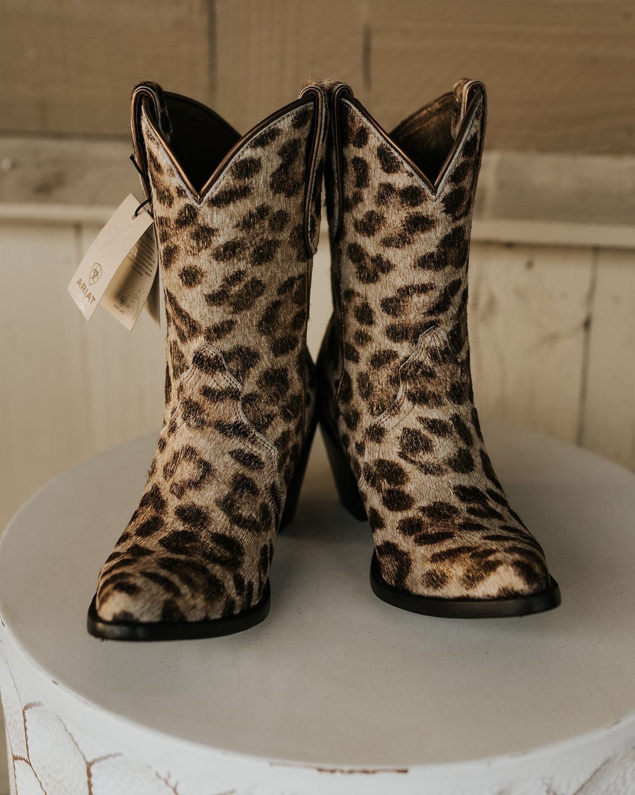 Julietta J Toe Western Boot Gilded Leopard Hair 10072420 - Southern Soule Designs