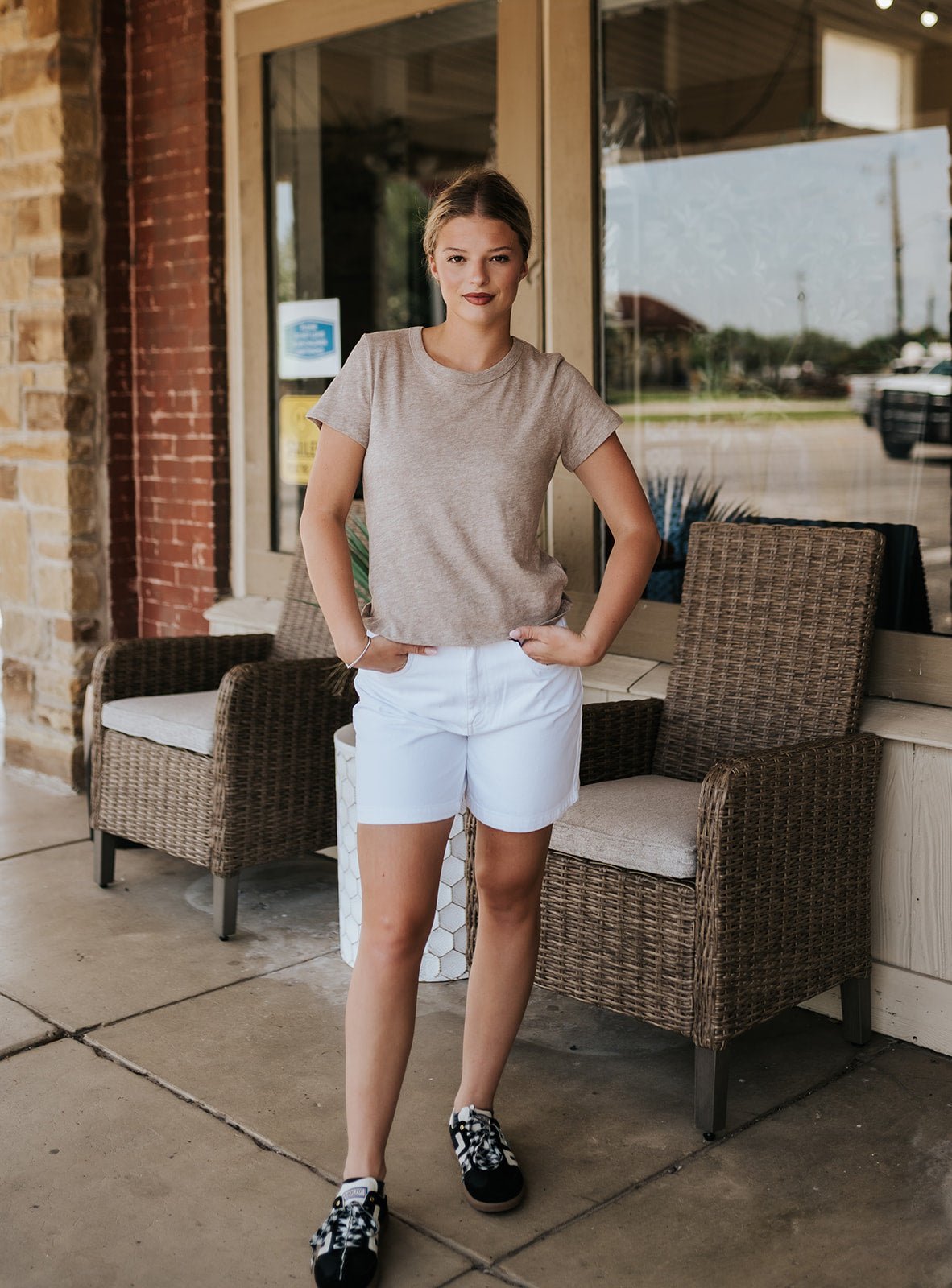 Junie Heather Ash Slub Tee ZT262980 - Southern Soule Designs