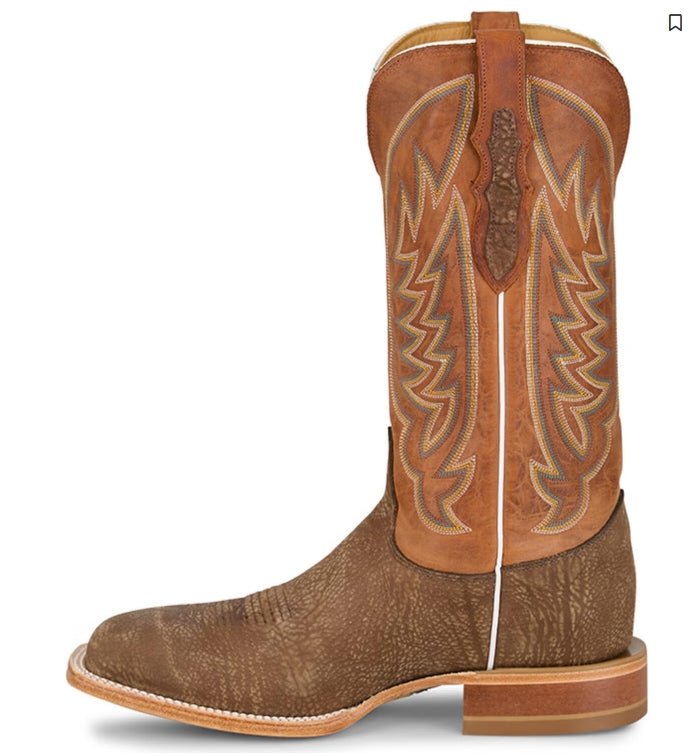 Justin Men's Cowman Tan Orange Cowhide Boot CX1322 - Southern Soule Designs