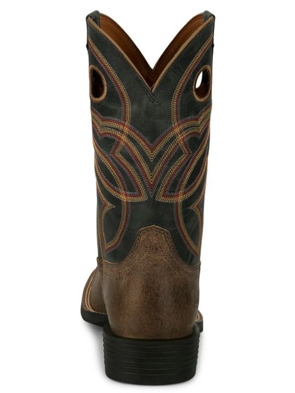 Justin Men's Lubbock Distressed Brown/Stone Grey Water Buffalo SE7526 - Southern Soule Designs