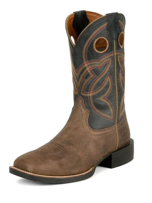 Justin Men's Lubbock Distressed Brown/Stone Grey Water Buffalo SE7526 - Southern Soule Designs