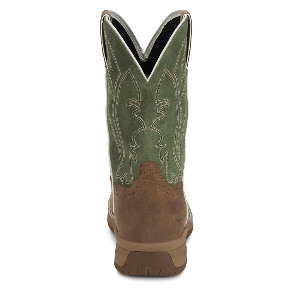 Justin Men's Nitread Taupe/Fern Green Cowhide Boot CR3210 - Southern Soule Designs