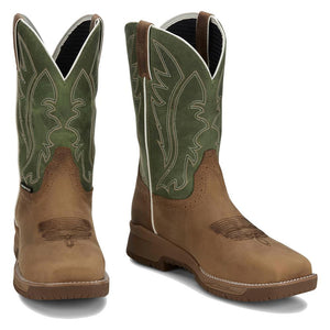 Justin Men's Nitread Taupe/Fern Green Cowhide Boot CR3210 - Southern Soule Designs