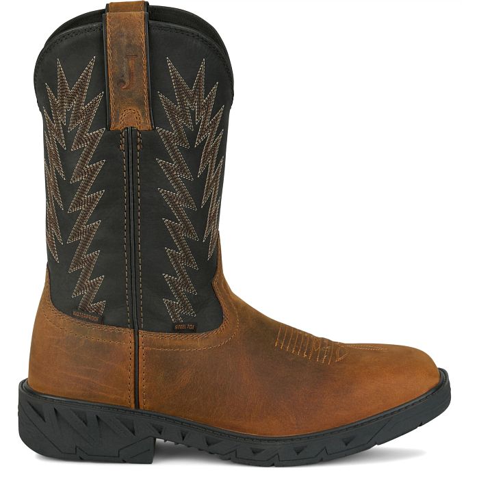 Justin Men's Taskmaker Brown Black Water Buffalo PD4073 - Southern Soule Designs