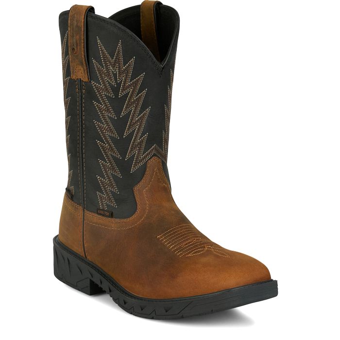 Justin Men's Taskmaker Brown Black Water Buffalo PD4073 - Southern Soule Designs