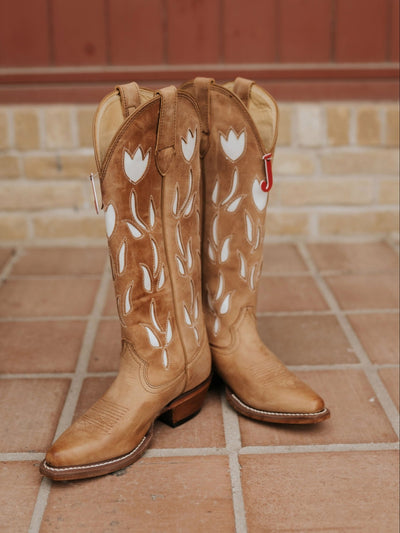 Justin Women's May Antique Tan Cowhide Boot VN4456 - Southern Soule Designs