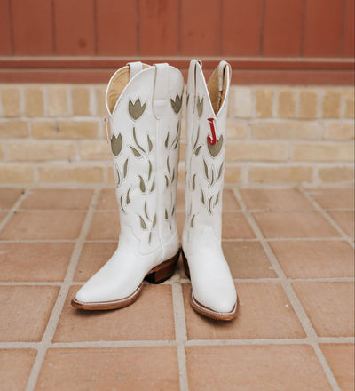 Justin Women's May Vintage White Cowhide Boot VN4457 - Southern Soule Designs