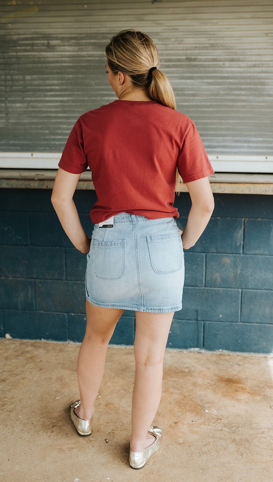 Kan Can Medium Wash Skirt KC2625M - Southern Soule Designs