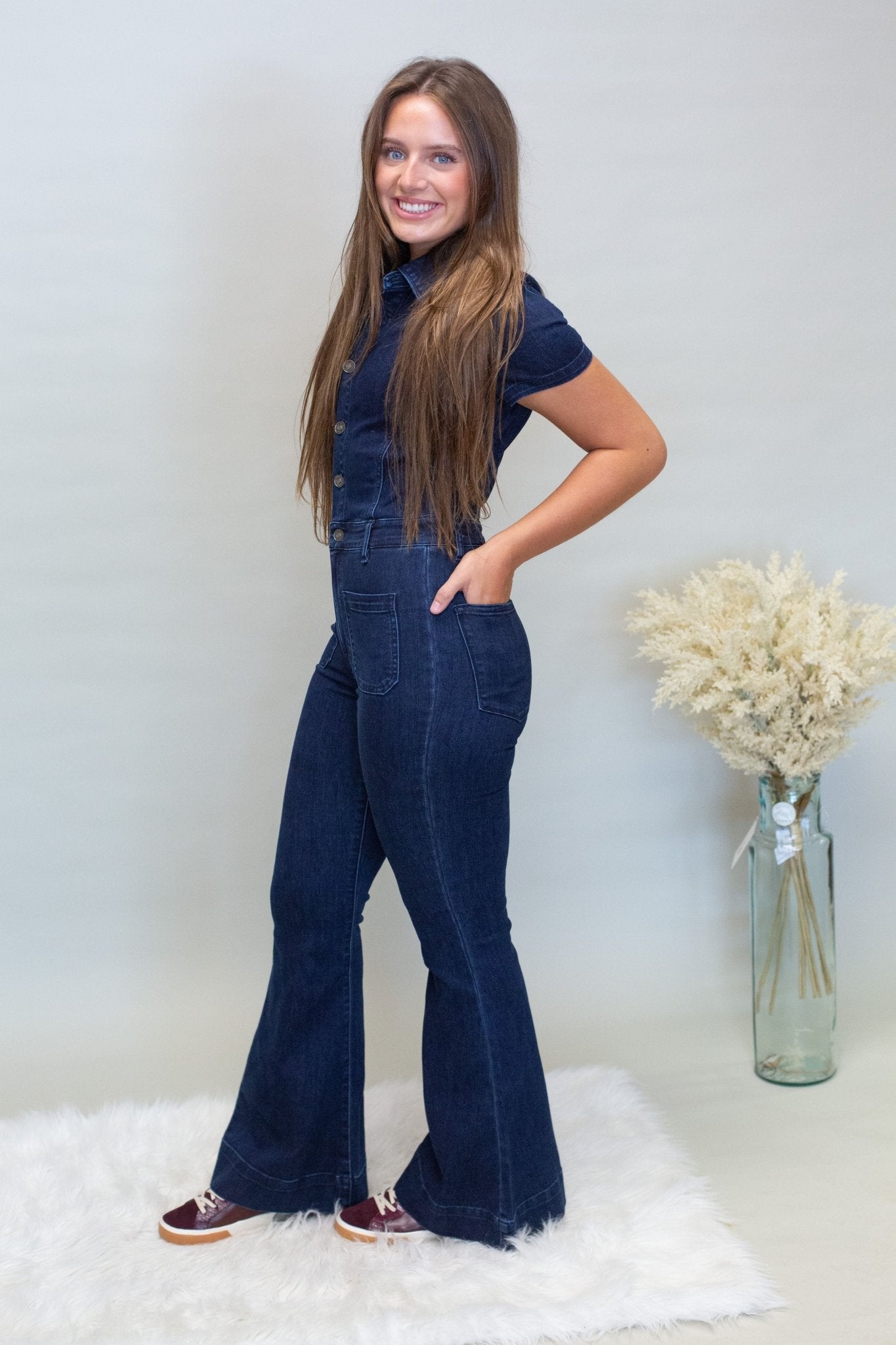 KC1717D Flare Jumpsuit - Southern Soule Designs