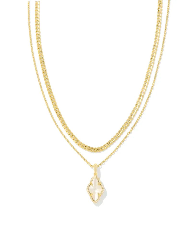 Kendra Scott Abbie Frame Multi Strand Gold Necklace - Southern Soule Designs