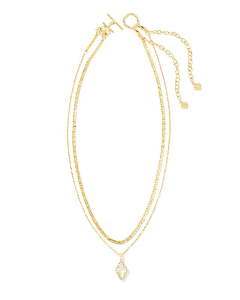 Kendra Scott Abbie Frame Multi Strand Gold Necklace - Southern Soule Designs