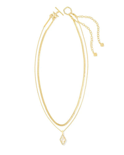 Kendra Scott Abbie Frame Multi Strand Gold Necklace - Southern Soule Designs