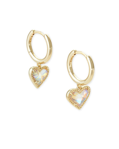 Kendra Scott Ari Heart Huggie Earring Gold - Southern Soule Designs
