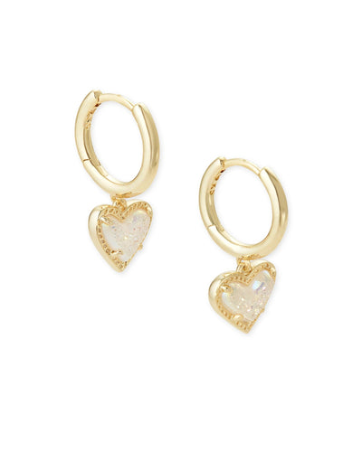 Kendra Scott Ari Heart Huggie Earring Gold - Southern Soule Designs