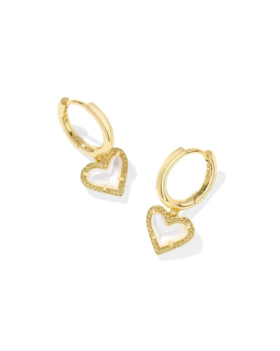 Kendra Scott Ari Heart Huggie Earring Gold - Southern Soule Designs