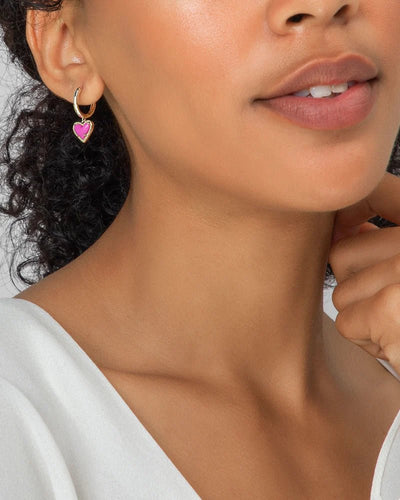 Kendra Scott Ari Heart Huggie Earring Gold - Southern Soule Designs
