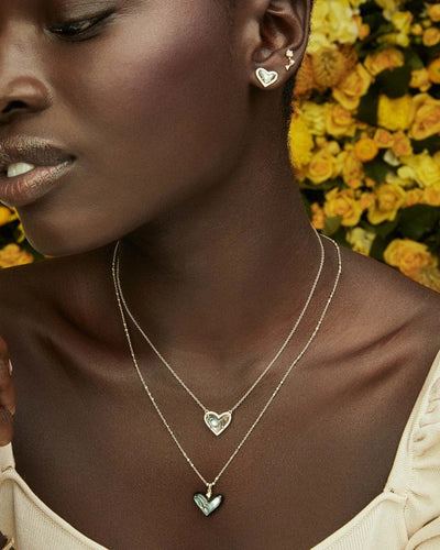 Kendra Scott Ari Heart Stud Rhodium
