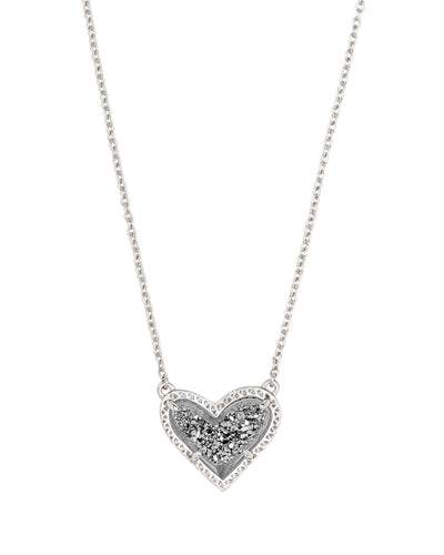 Kendra Scott Ari Rhodium Heart Pendant - Southern Soule Designs
