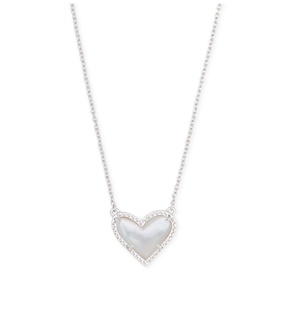 Kendra Scott Ari Rhodium Heart Pendant - Southern Soule Designs