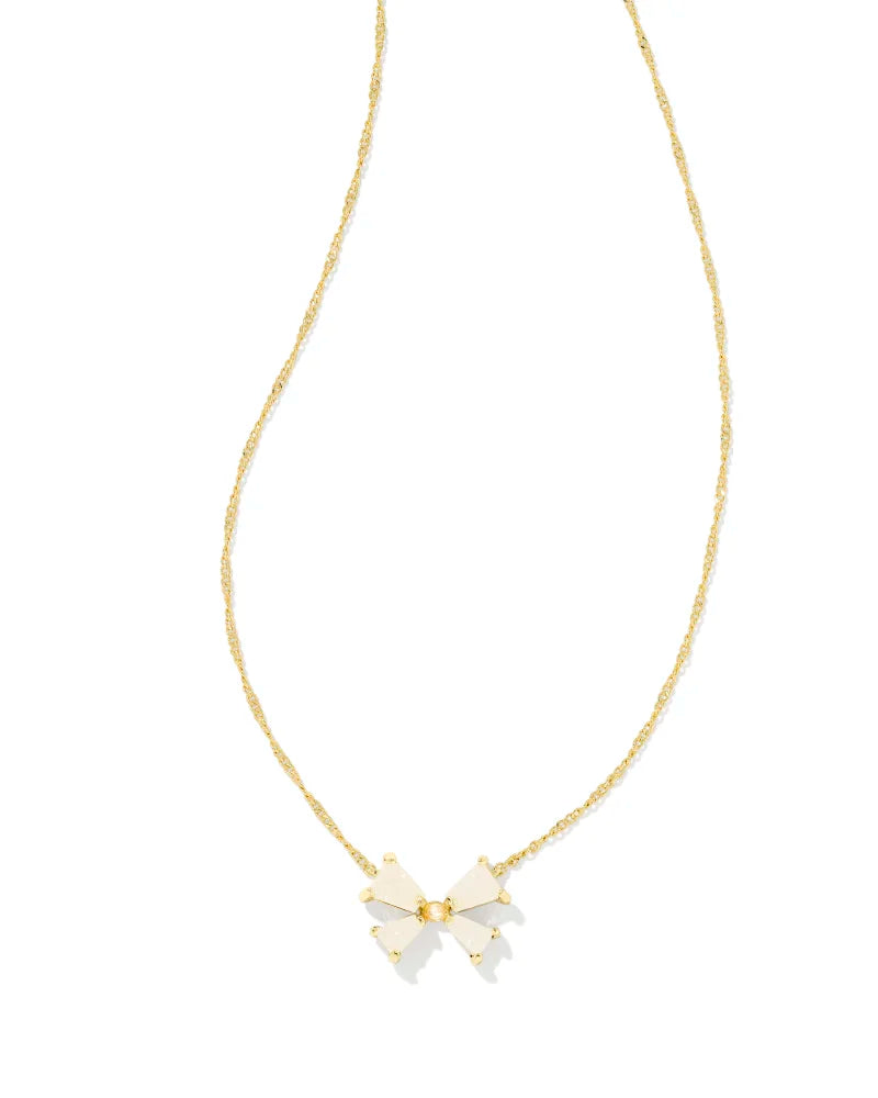 Kendra Scott Blair Bow SM Gold Necklace