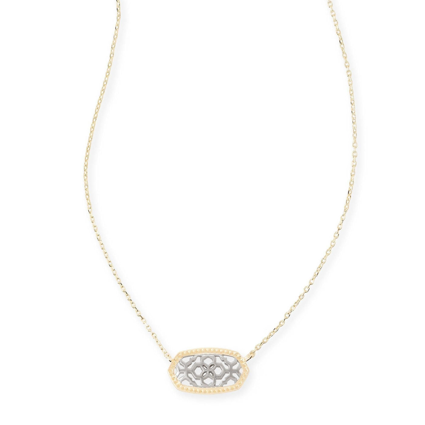 Kendra Scott Elisa Gold Tone and Rhodium Filigree Mix Necklace - Southern Soule Designs