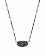 Kendra Scott Elisa Necklace Gunmetal Black Drusy - Southern Soule Designs