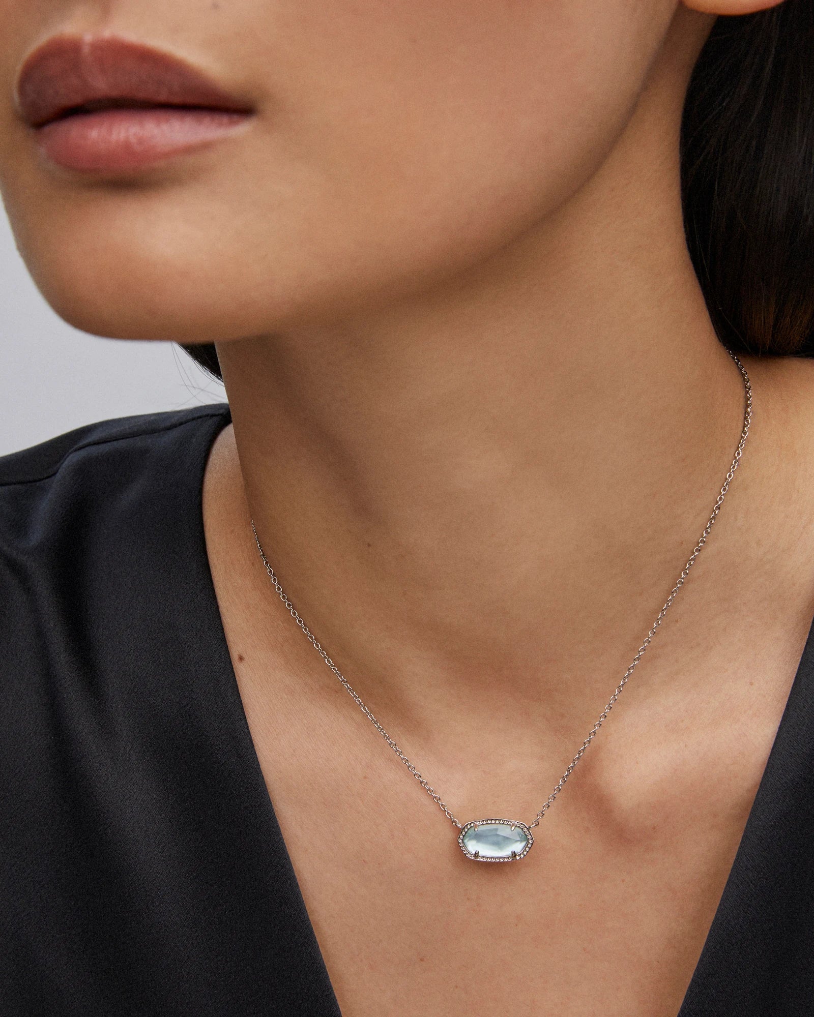 Kendra Scott Elisa Necklace Rhodium - Southern Soule Designs