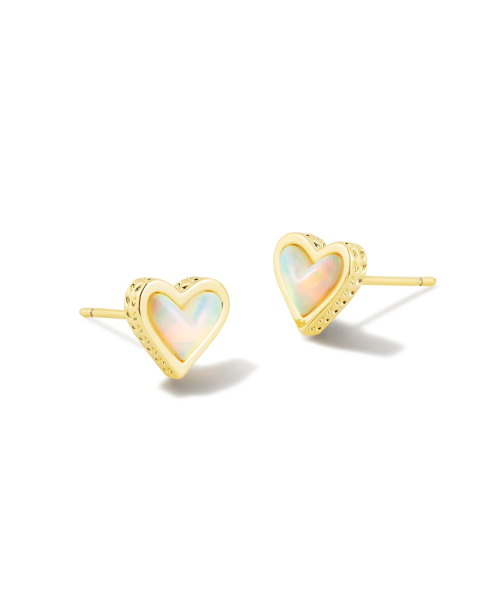 Kendra Scott Framed Ari Heart Gold Stud Earrings - Southern Soule Designs
