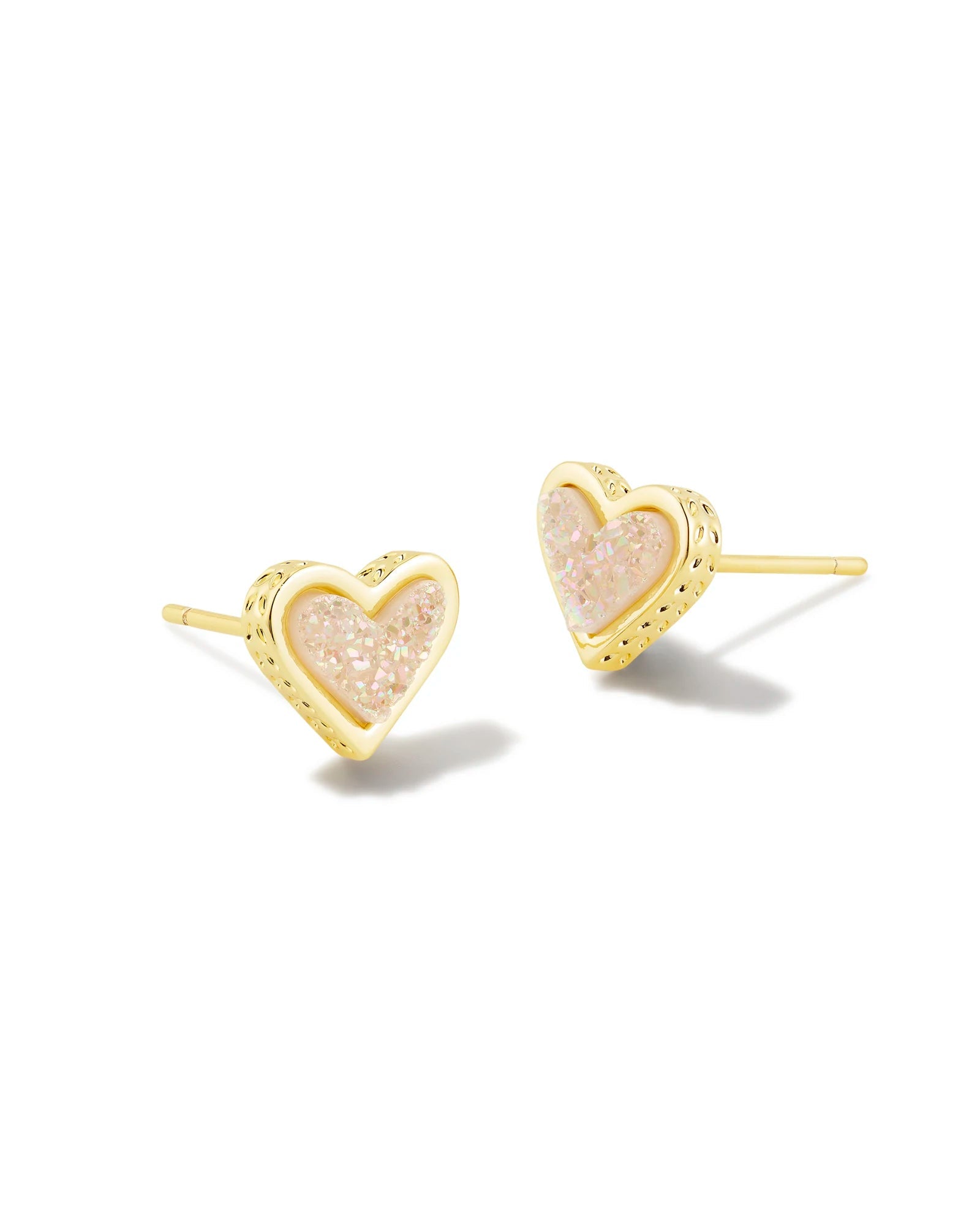 Kendra Scott Framed Ari Heart Gold Stud Earrings - Southern Soule Designs
