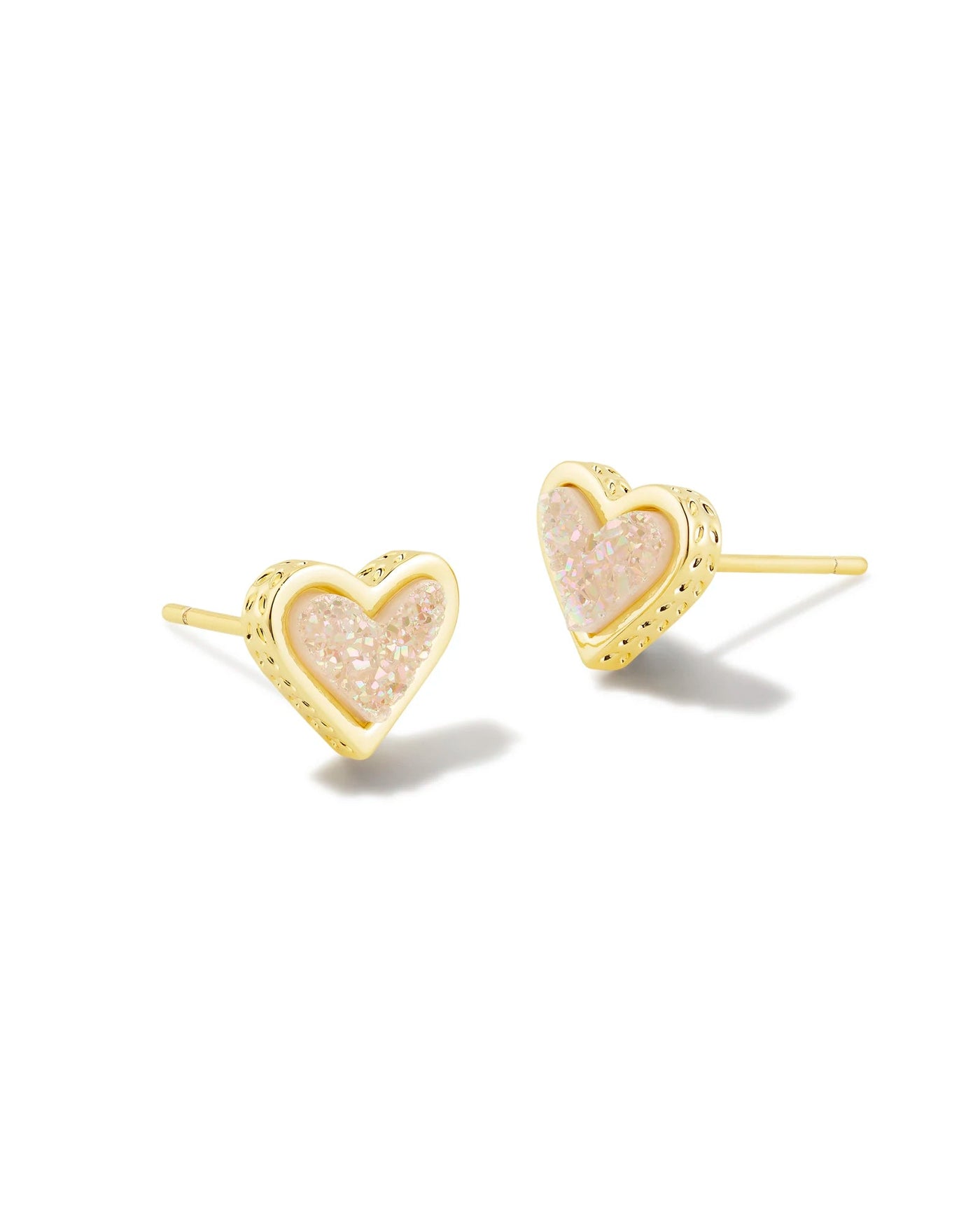 Kendra Scott Framed Ari Heart Gold Stud Earrings - Southern Soule Designs