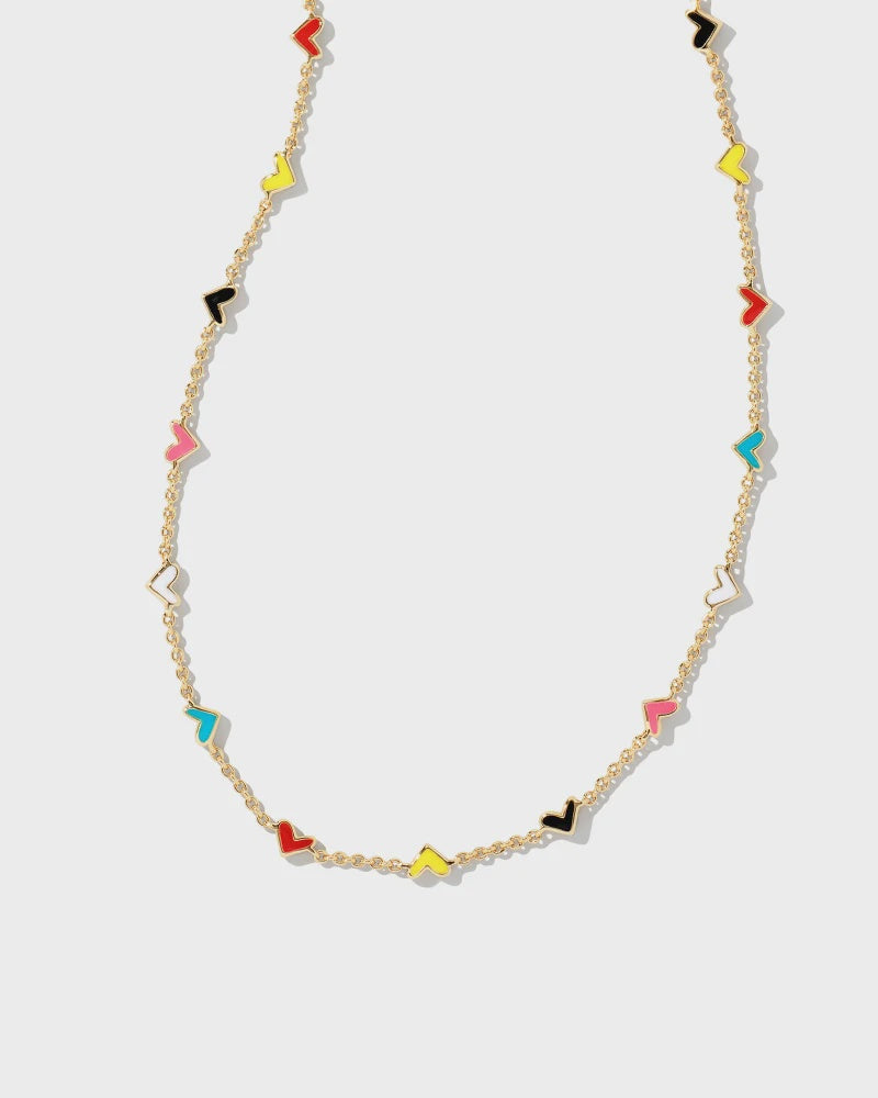 KS Haven Heart Necklace Gold Multi Mix