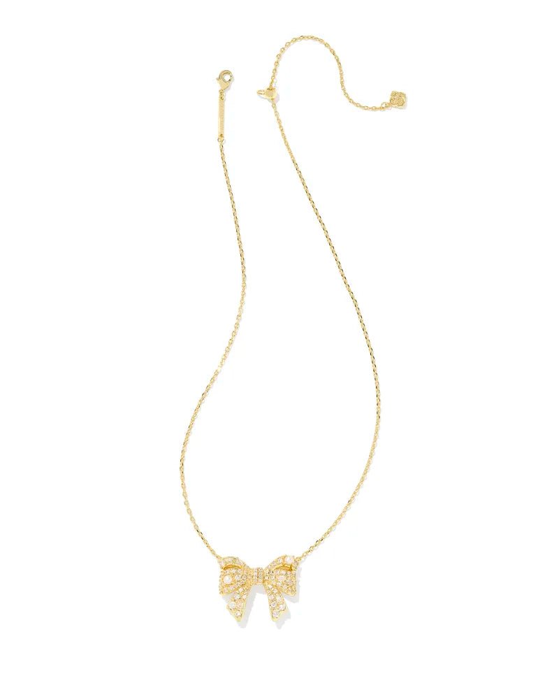Kendra Scott Krista Bow Pendant Gold Necklace - Southern Soule Designs