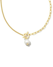 Kendra Scott Leighton Pearl Chain Gold Necklace - Southern Soule Designs