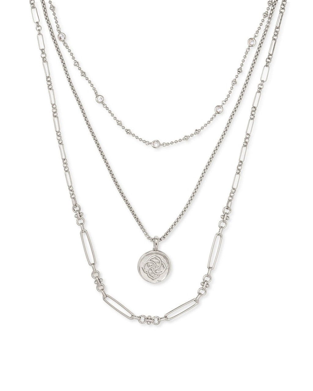 KS Medallion Triple Strand Neck