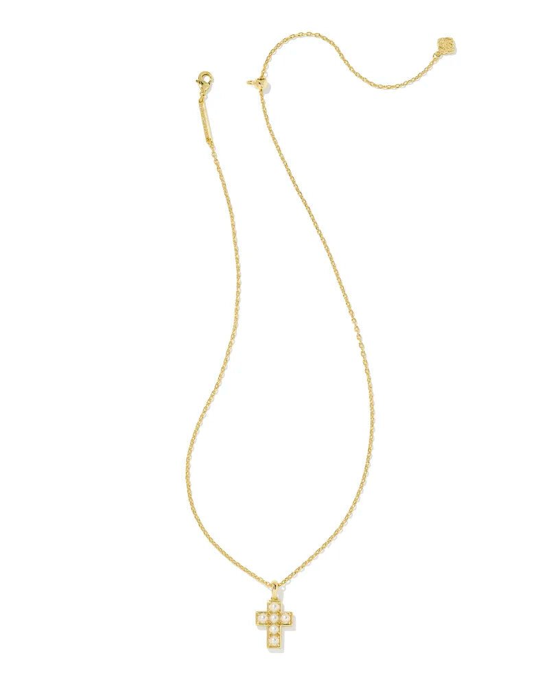 Kendra Scott Pearl Cross Pendant Necklace - Southern Soule Designs