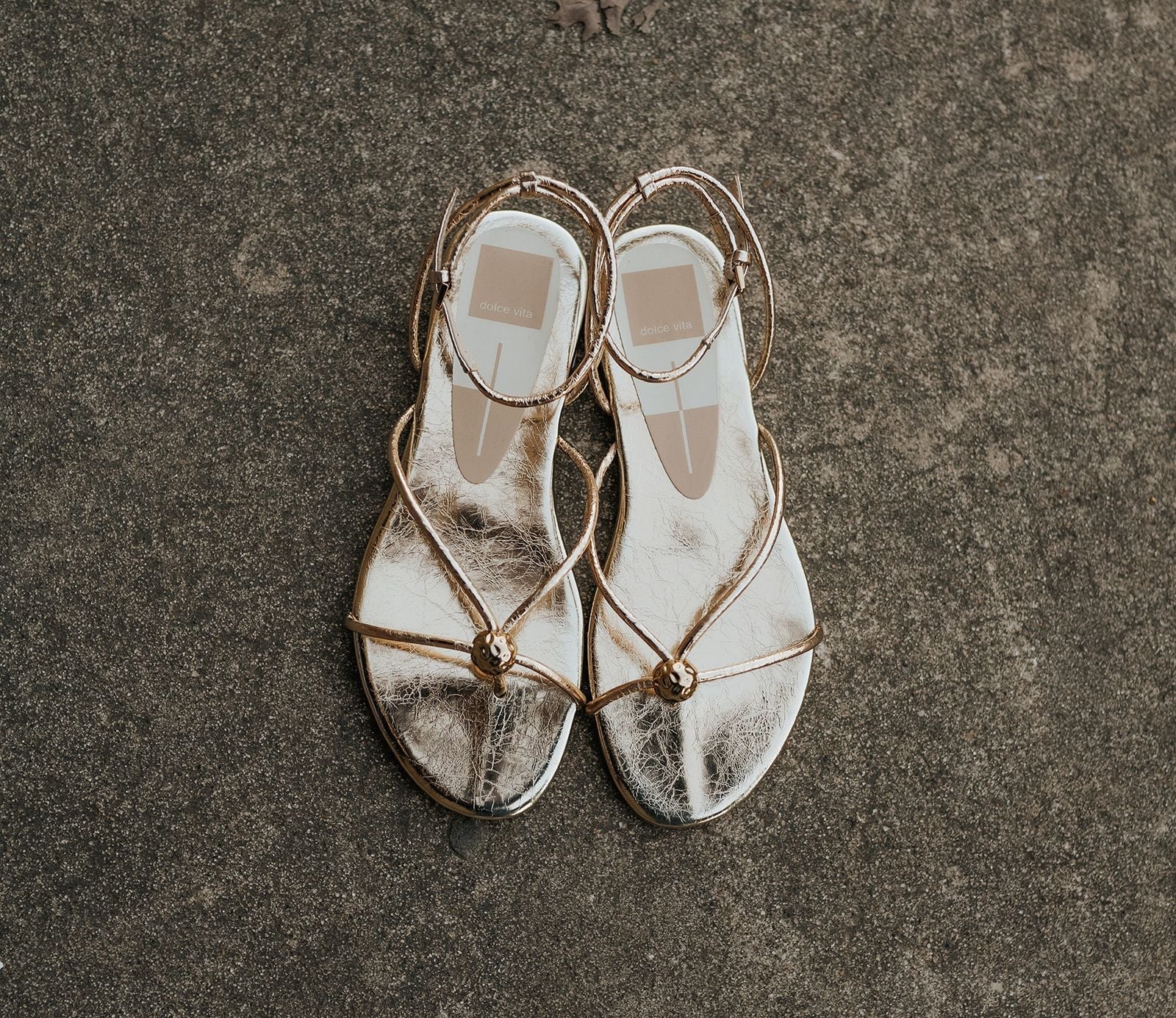 Kenley Sandal Gold Distressed Leather - Southern Soule Designs