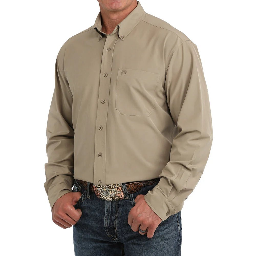 Khaki Cinch Arenaflex Long Sleeve MTW1862047 - Southern Soule Designs