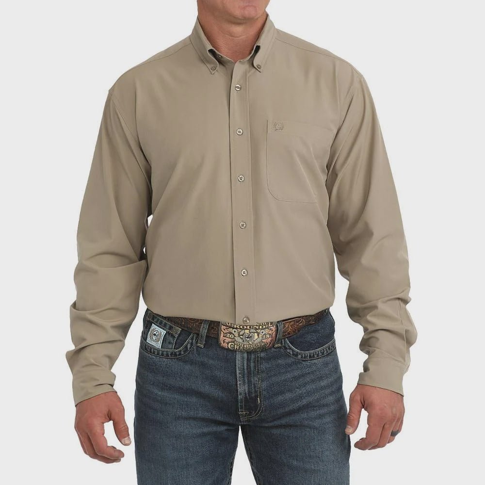 Khaki Cinch Arenaflex Long Sleeve MTW1862047 - Southern Soule Designs