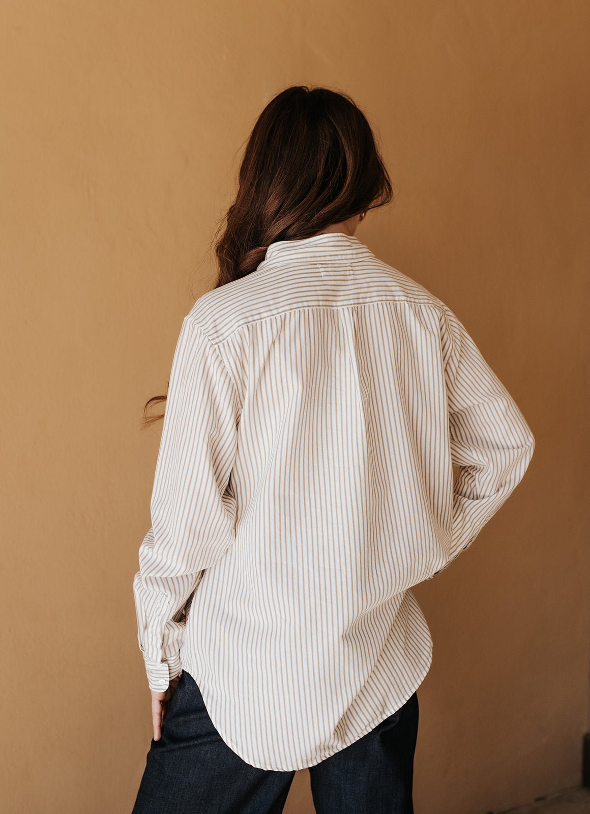 Khaki Stripe Lolita Shirt - Southern Soule Designs