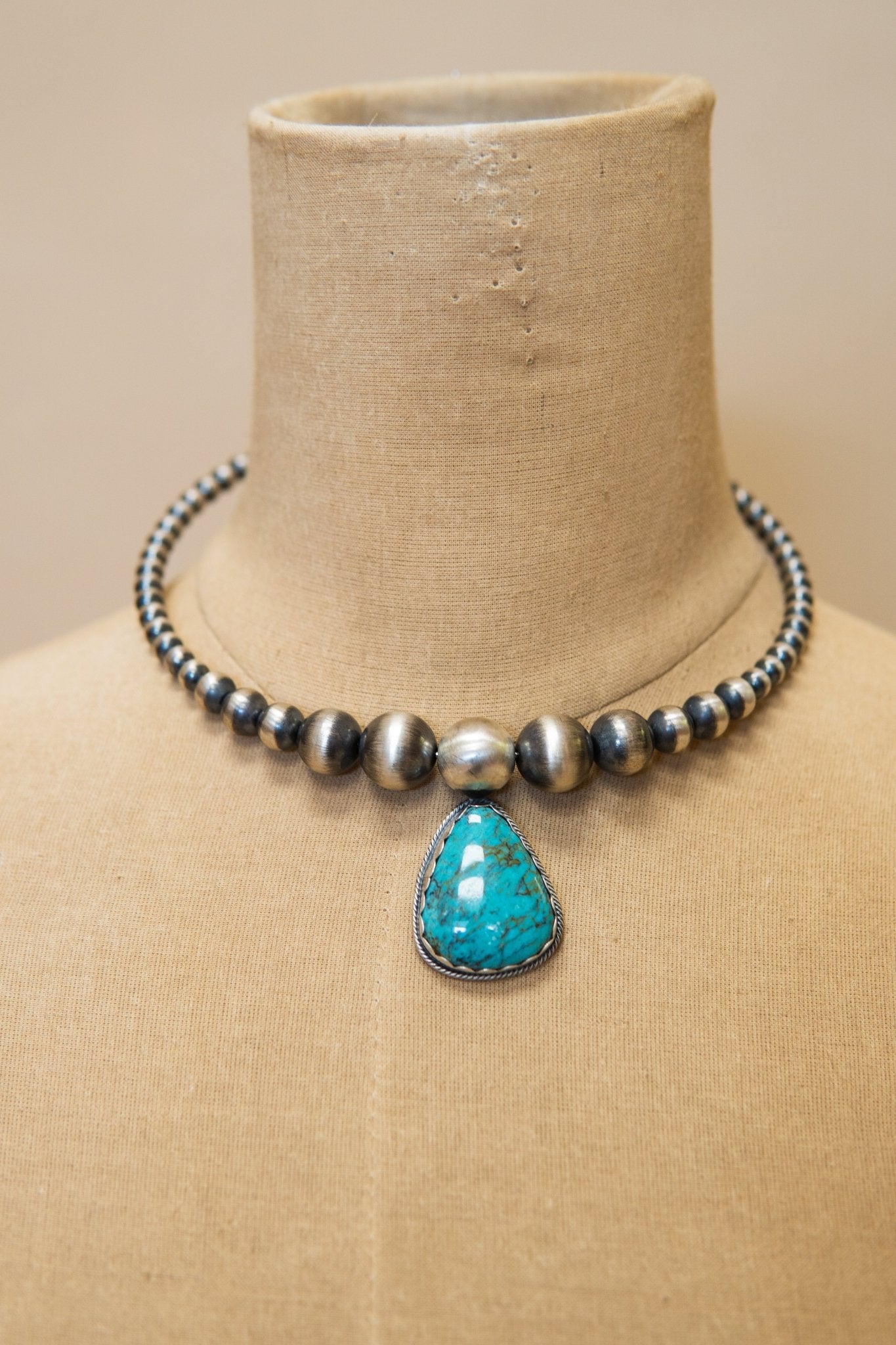 Kingman Turq Choker/Pendant - Southern Soule Designs