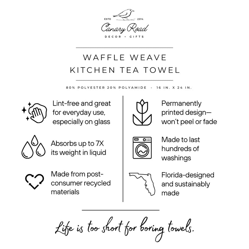 Kitchen Waffle Towel - Southern Soule Designs