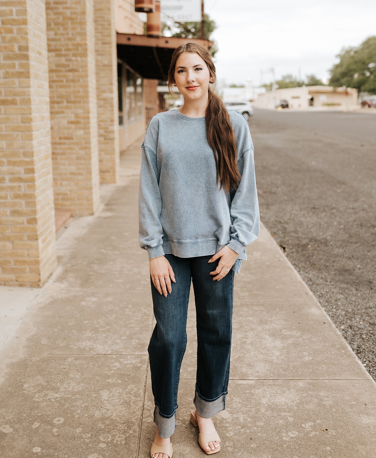 Knit Denim Modern Weekender Medium Indigo ZT223856 - Southern Soule Designs
